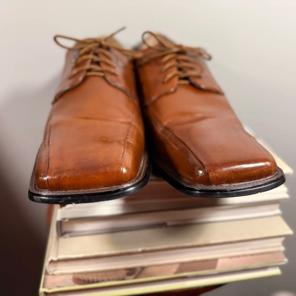 Stacy Adam’s Size 12M Classic Brown Leather Men's Dress Shoes